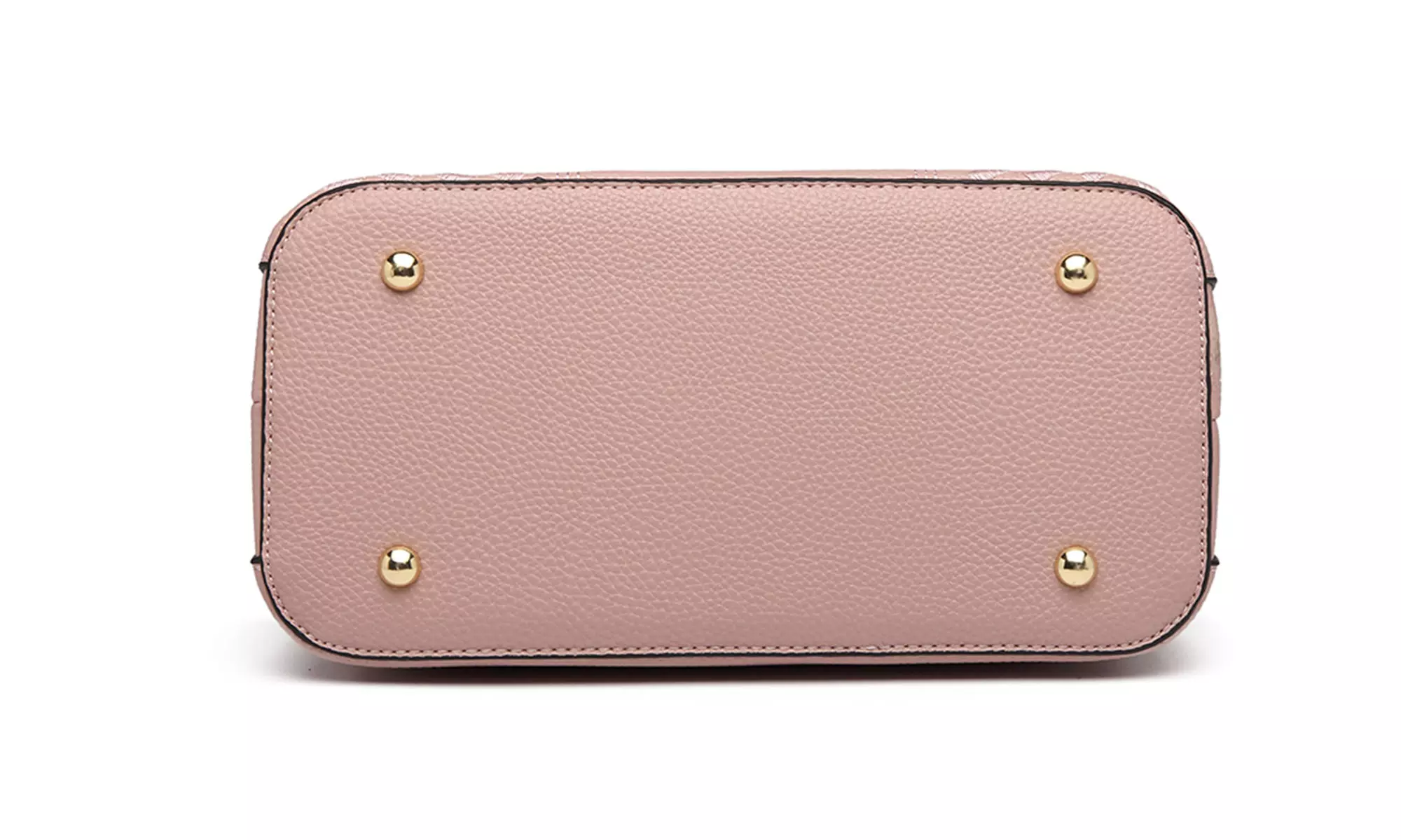 Miss Lulu Leather Look Weave Effect Shoulder Bag With Long Stap