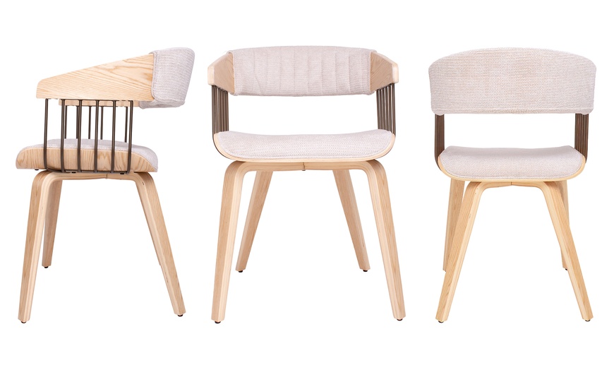 Image 7: 2-Pack de Chaises en plywood, beige neutre ou vert