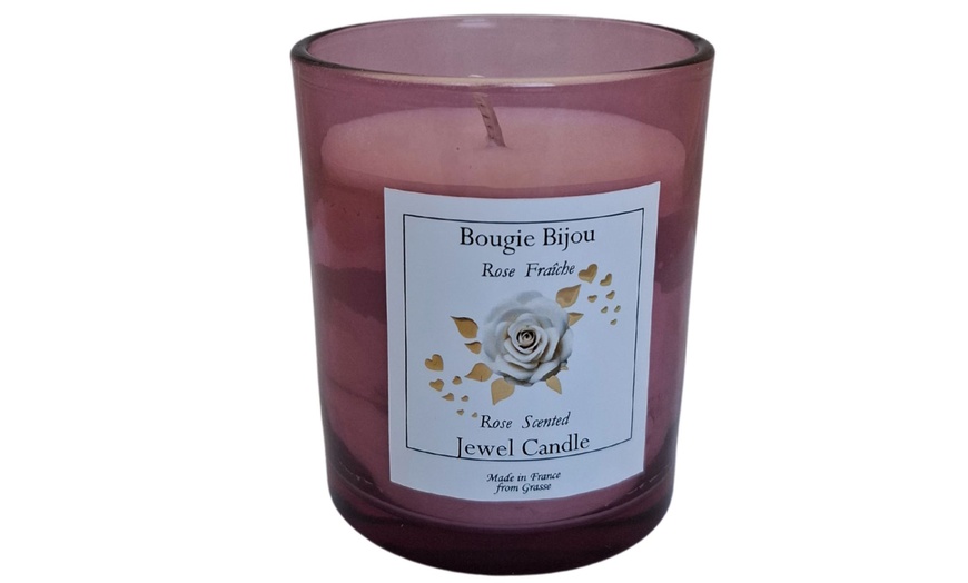 Image 2: Candela profumata alla rosa con gioiello a sorpresa