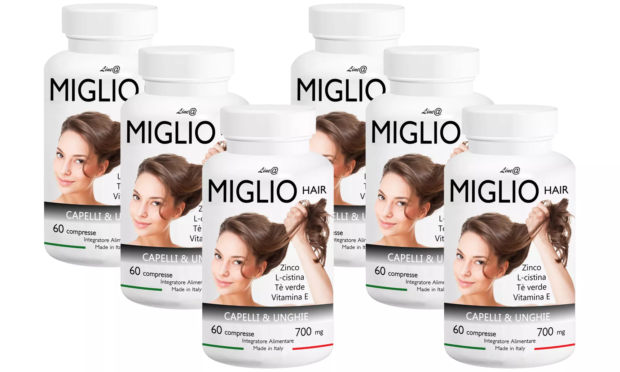 Fino a 360 compresse di integratore Miglio Hair Line@ per rinforzare i capelli - Image 4