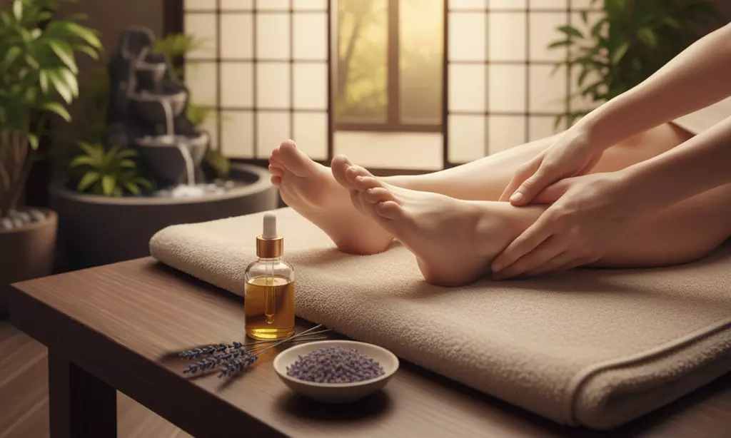 Indulge In A Couples Deluxe Foot Spa or Ocean Blue Combo Massage with Steam Eye Mask & Sea Salt Soak at 50% Off - Primary Image