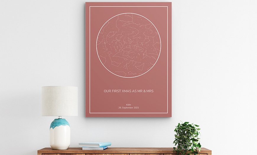 Image 1: One or Two personalised Star Map from Photo Gifts