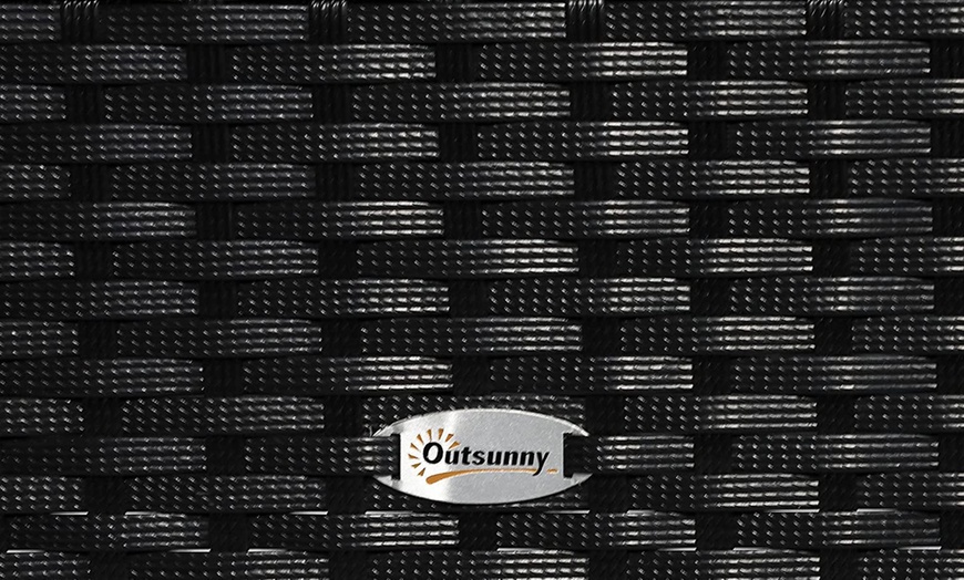 Image 9: Outsunny 4-Piece Rattan Effect Garden Sofa Set