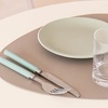 Image 1: Set van 4 elegante faux leren placemats
