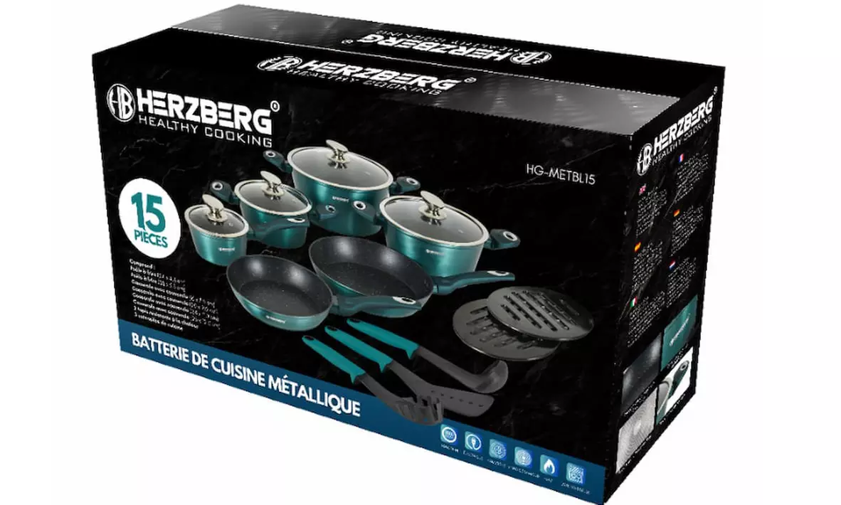 Batteria da cucina da 14 o 15 pezzi Herzberg