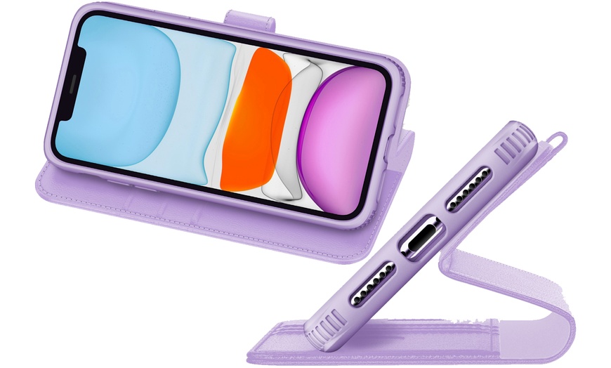 Image 14: Wallet Case for iPhone 11with Card Holder and Stand