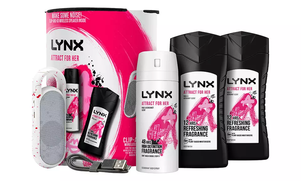 Coffret cadeau Lynx avec un spray pour le corps, deux gels douche et un haut-parleur - Primary Image
