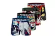 Lot de 4 boxers microfibre FREEGUN divers univers pour homme, motif et taille au choix - Second Medium