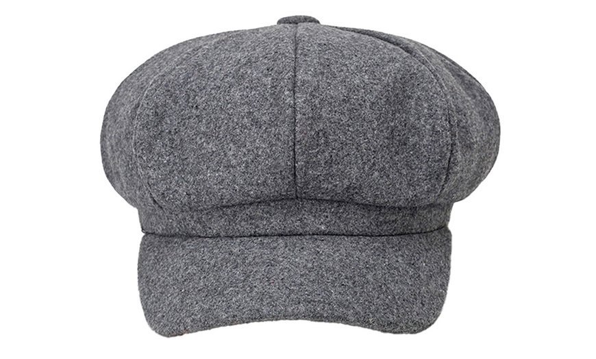 Image 12: Artist Vintage Newsboy Cabbie Peaked Beret Cap Warm Baker Boy Visor Hat Flat Cap