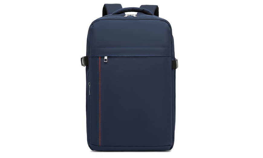 Image 5: Kono 20L Cabin Backpack with Red Trim for 15.6” Laptop Travel Daypack