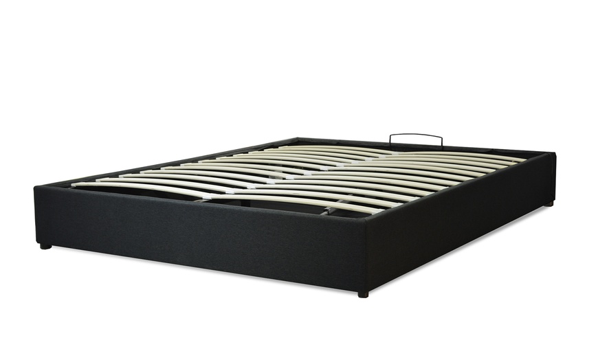 Image 3: Lit coffre Cômes tissu, matelas mémoire de forme en option. Sampur