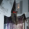 Image 28: Outsunny Voice Activated Halloween Animatronics Witch