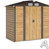 Image 2: Outsunny 7ft x 4ft Metal Shed with Lock