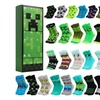 Image 2: 24-Pairs Minecraft Inspired Socks Christmas Advent Calendar