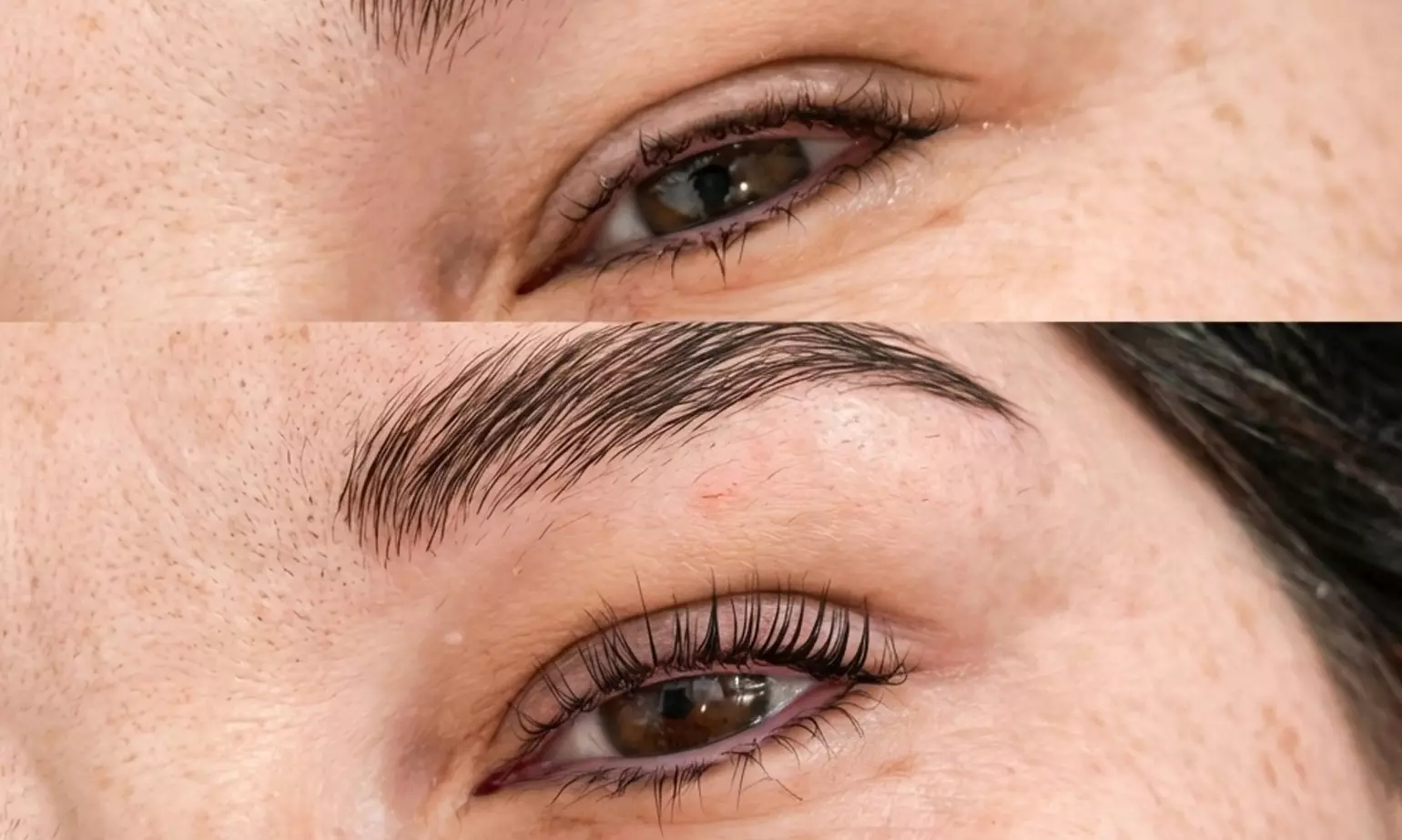 Laminado de cejas coreano o lifting y tinte de pestañas coreano