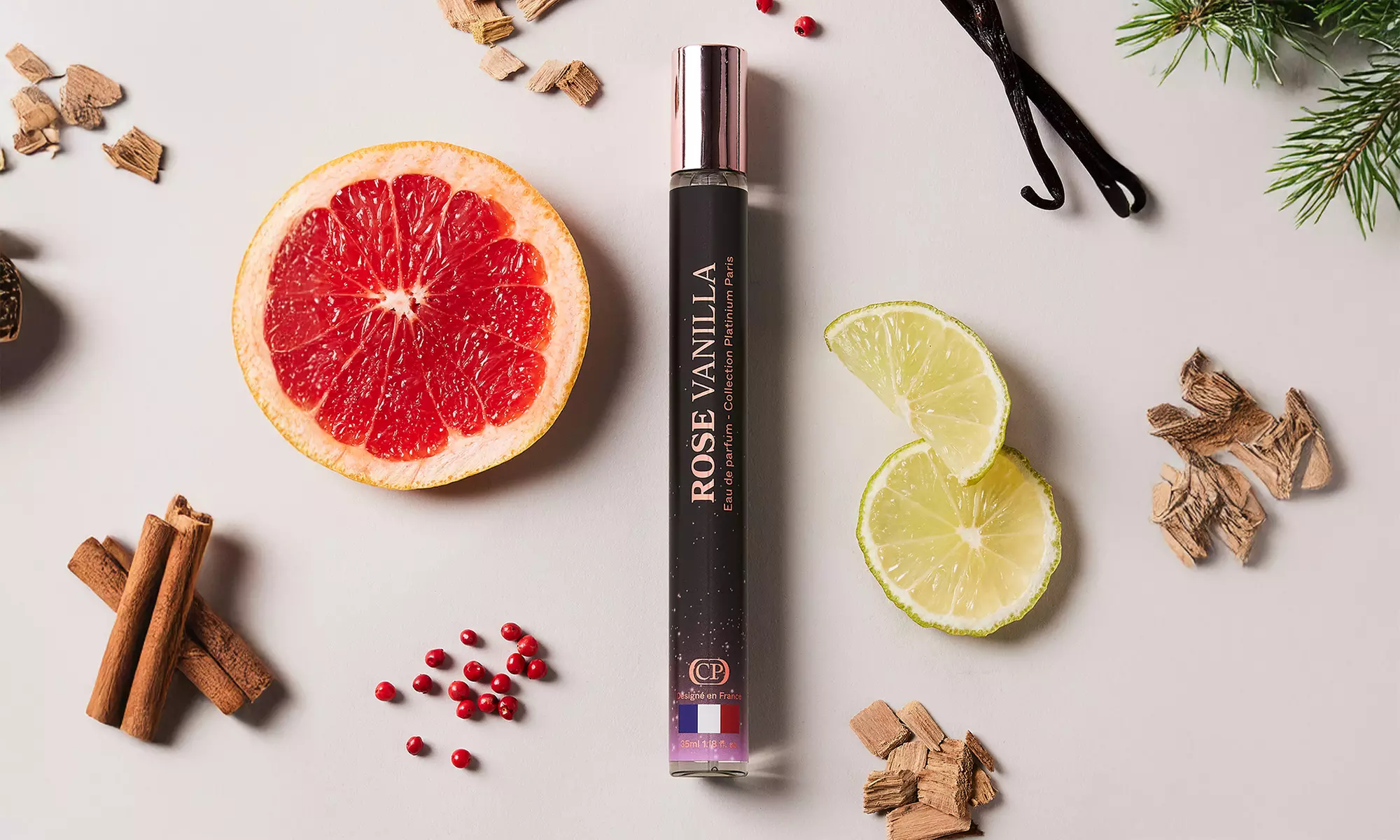 Eau de parfum "Rose Vanille" de Platinum Collection