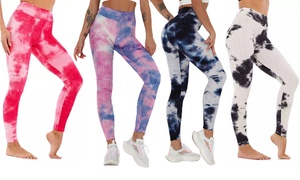 Women's Tie-Dye Tummy Control Yoga Pants