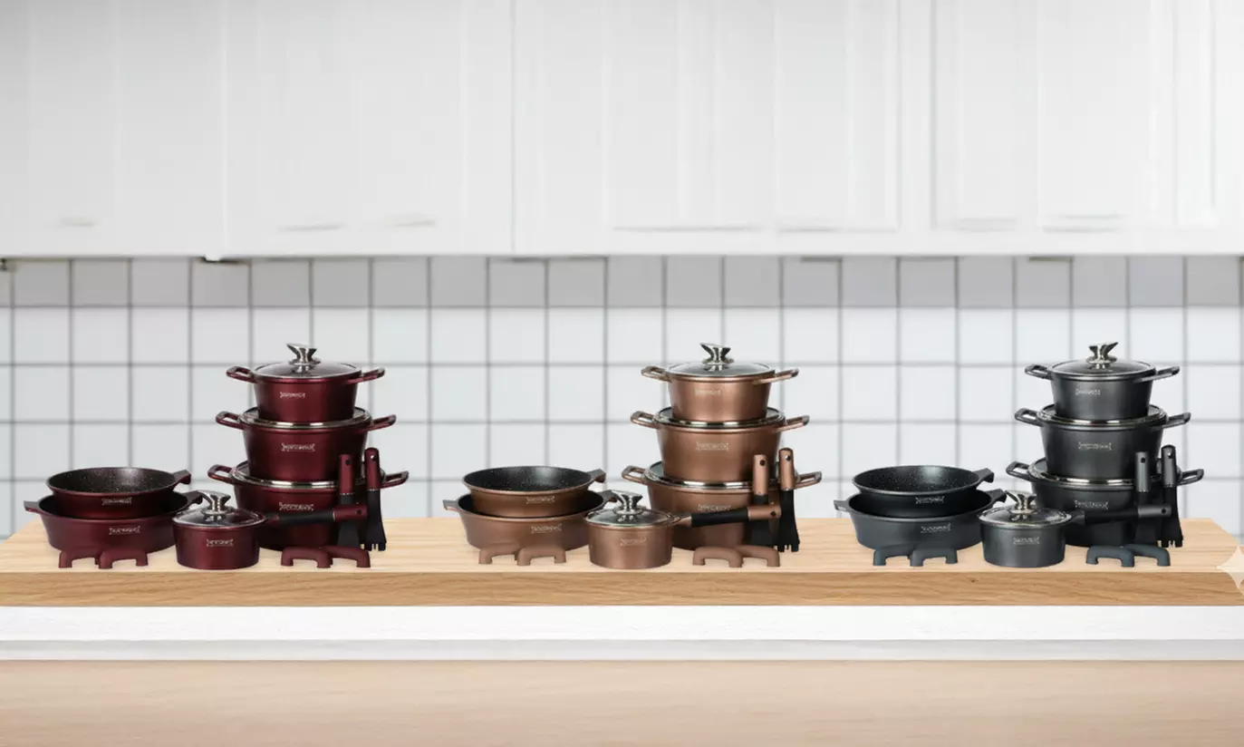 Batterie de cuisine 17 pièces en aluminium de Royalty Line