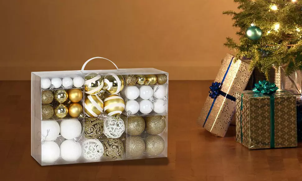 Set di 100 palline del diametro di 3, 4 e 6 cm, disponibili in 5 colori - Primary Image