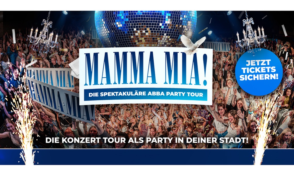 Ticket für die Konzert-Party "ABBA – Mamma Mia" von März bis Juni