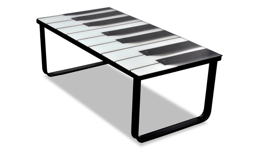 Image 5: Glass Printed Coffee Table