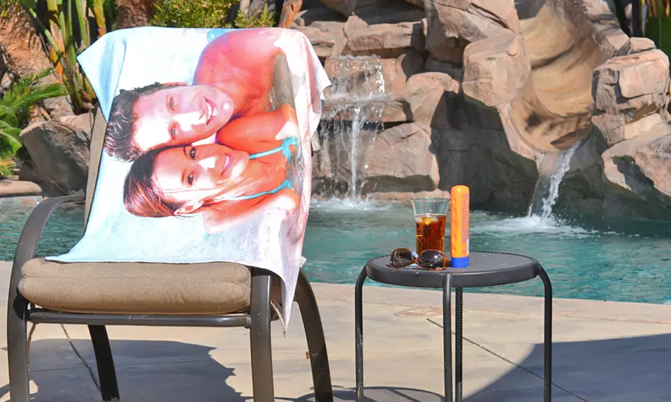 One or Two Custom Photo Beach Towels from MailPix (Up to 78% Off) - Primary Image