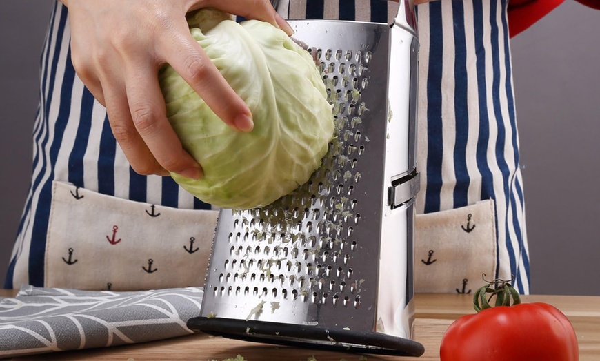 Image 4: Four Sided Multi-Functional Stainless Steel Box Grater