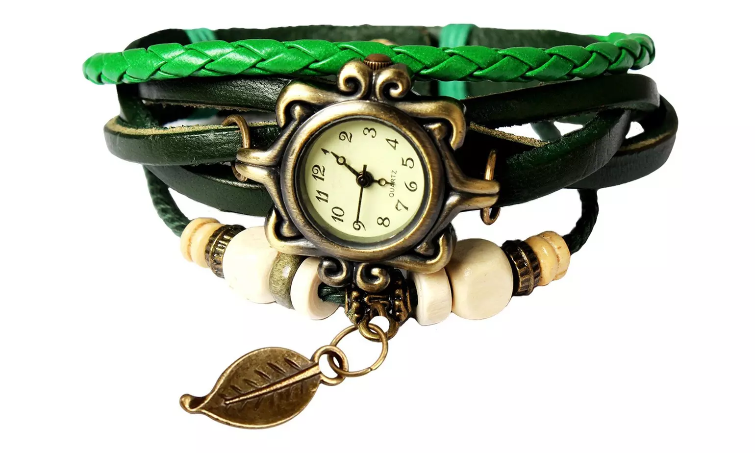 Women's Vintage Bohemian Vegan Leather Watch  (Charm And Color Choices)