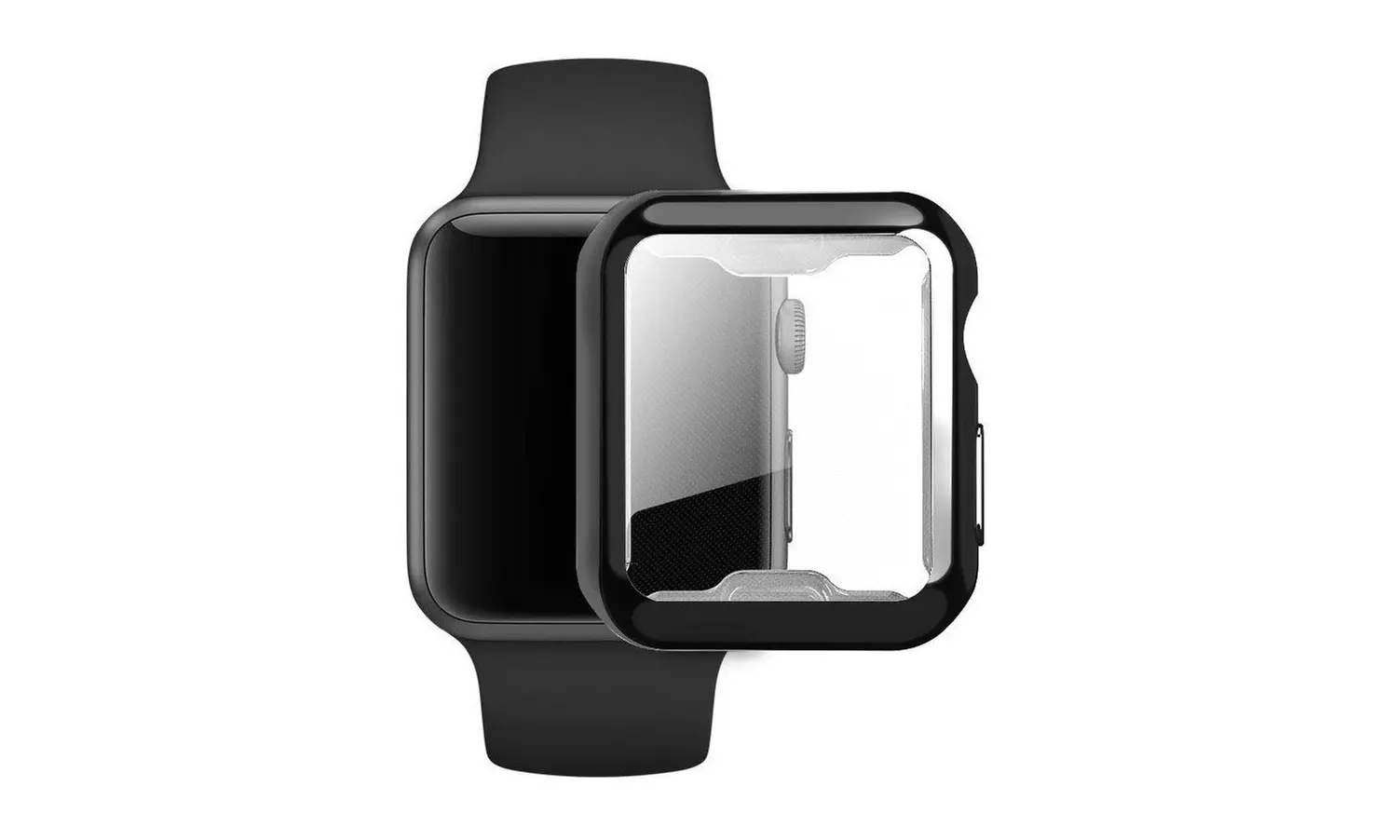 Chrome Full Cover Drop Resistant Bumper Screen Protector Case For Apple Watch