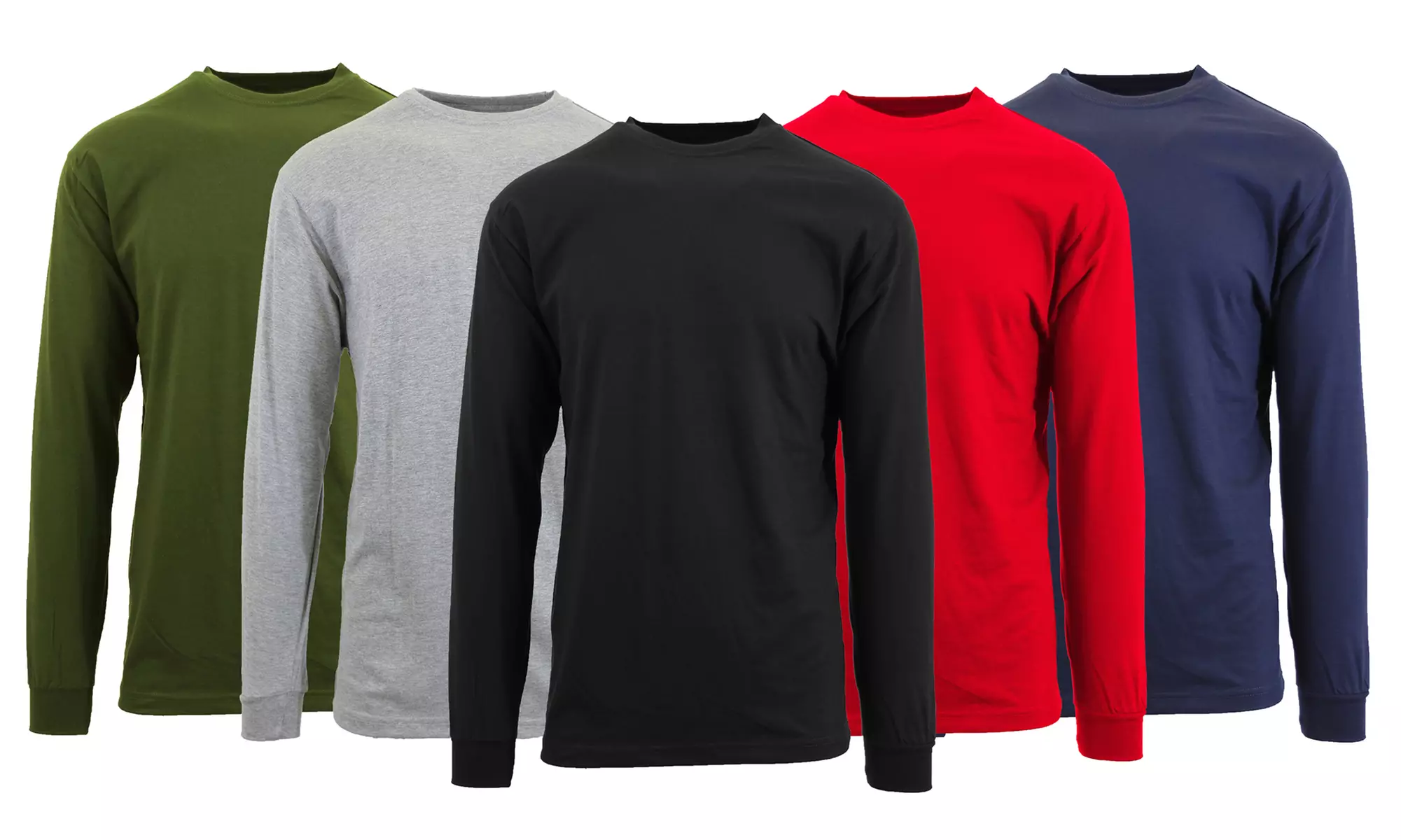 4-Pack Galaxy by Harvic Men's Cotton-Blend Long-Sleeve Tee (S–2XL) - Primary Image
