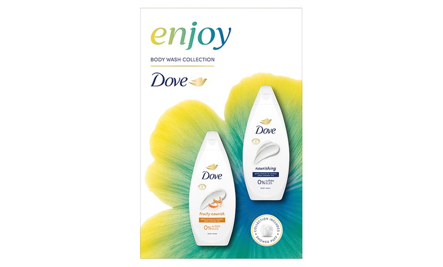 Image 4: Dove Enjoy Duo Base Gentle Body Wash & Lotion Pamper Skincare Gift Set