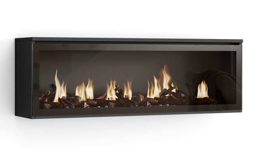 Image 11: Elektrischer LED-Kamin COZY mit 3D-Feuereffekt, opt. mit Hängeboard