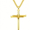 Image 8: Stainless Steel Nail Cross Pendant Necklace with 24 Inch Chain