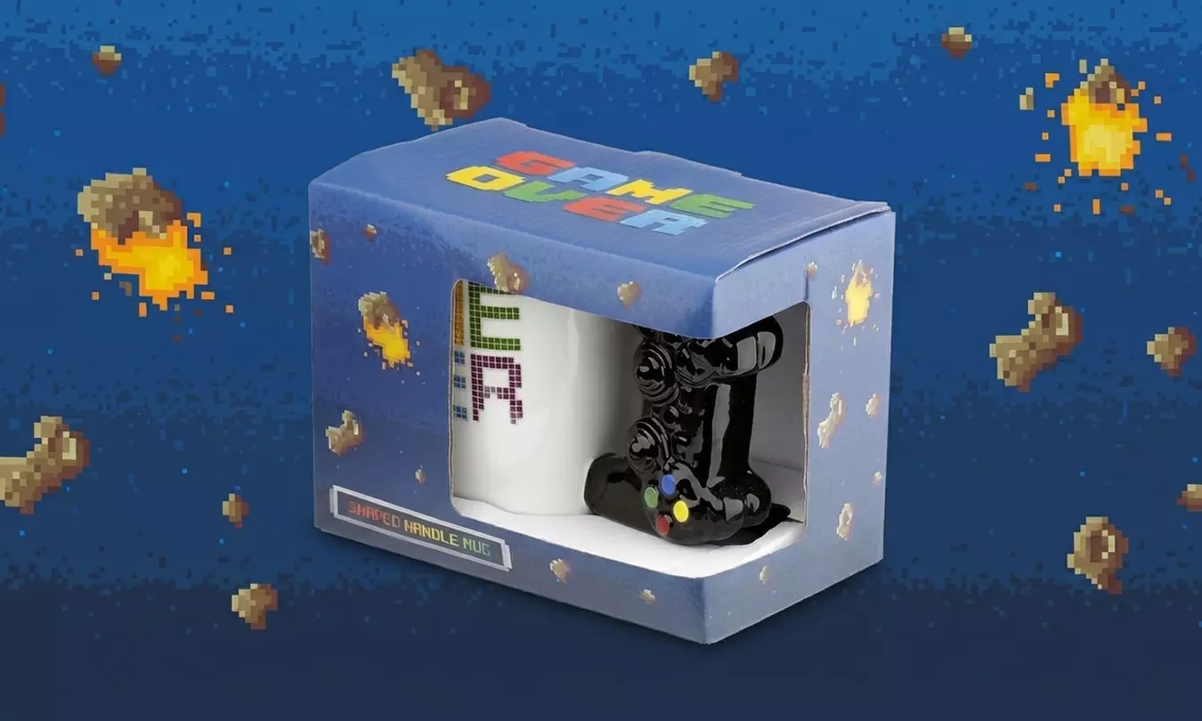 Puckator Game Over Gamer Mug with Controller Handle