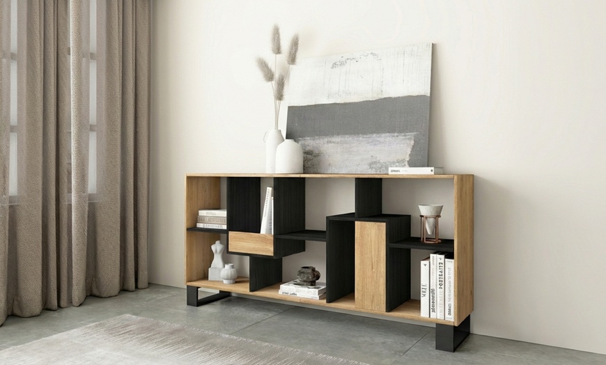 Image 8: Multi-Position Designer Bookcase