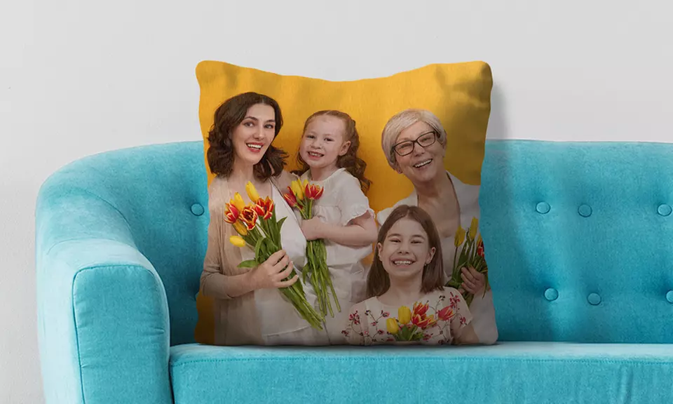 Classic or Premium or Standard Personalised Photo Cushion