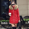Image 8: Big Fur Collar Slim Mid-length Women’s Cotton Coat