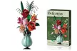 LEGO Inspired Flowers Bouquet Building Blocks Set with Porcelain Style Vase, Roses, Sunflower, Lily of The Valley - Image 2
