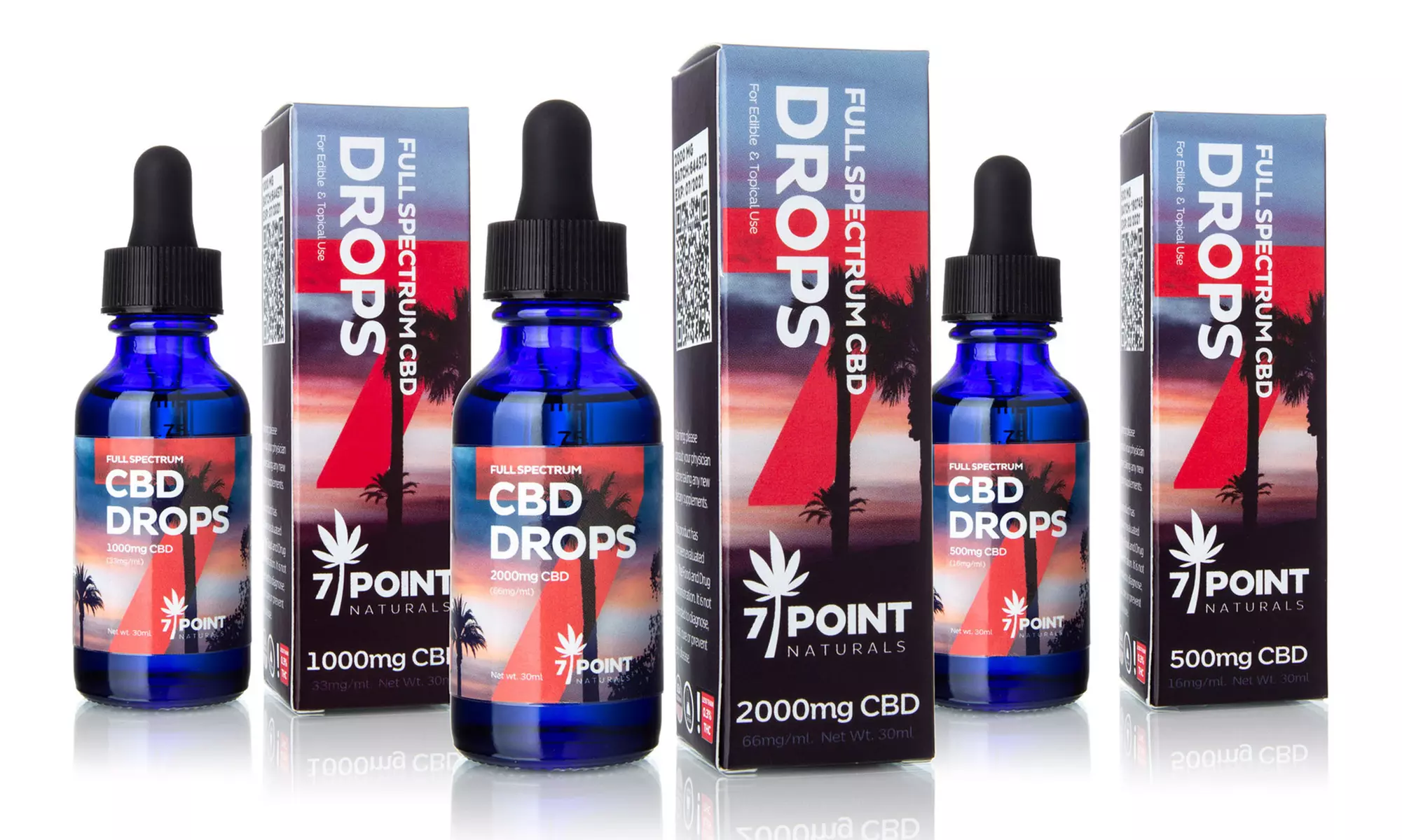 Full-Spectrum CBD Oil Tinctures from 7 Point Naturals (500mg-2000mg) - Primary Image