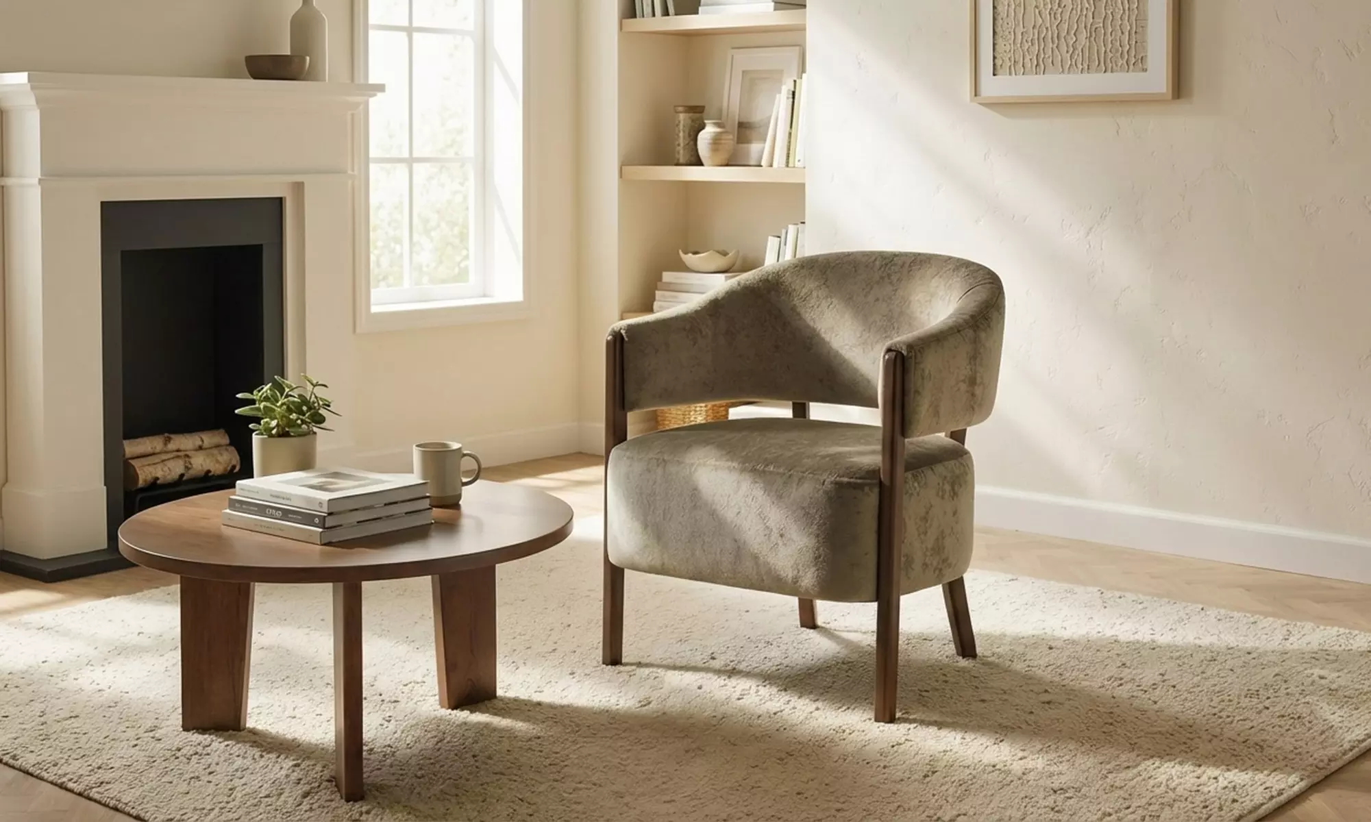 HOMCOM Chenille Accent Armchair