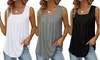 3 Pack Women's Essential Square Neck Tank Tops S-3X