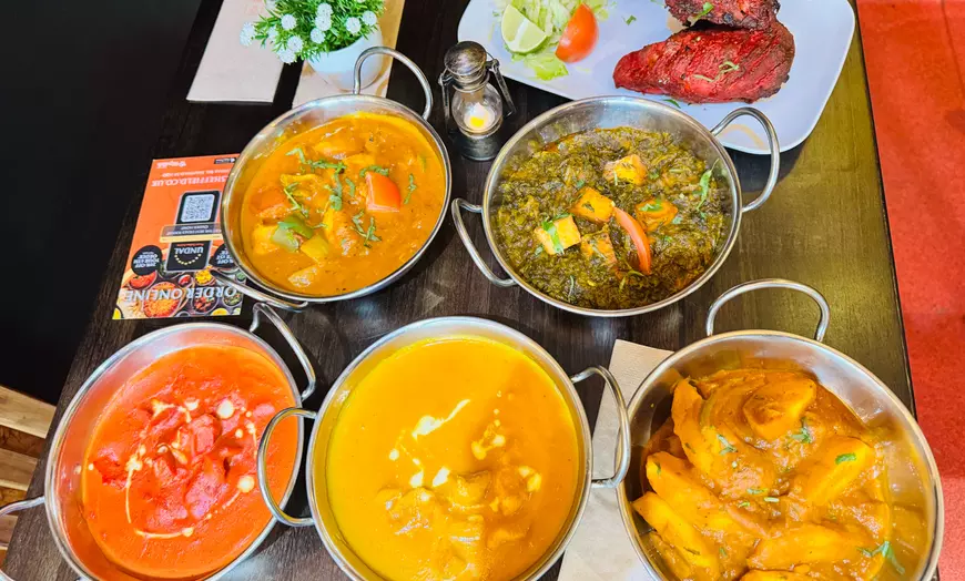 Image 6: 4-Course Indian Feast-Starter, Main, Side, Rice or Naan for 1, 2, or 4