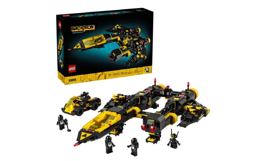 Image 1: LEGO Icons Blacktron Renegade, Nostalgic Modular Building Set 