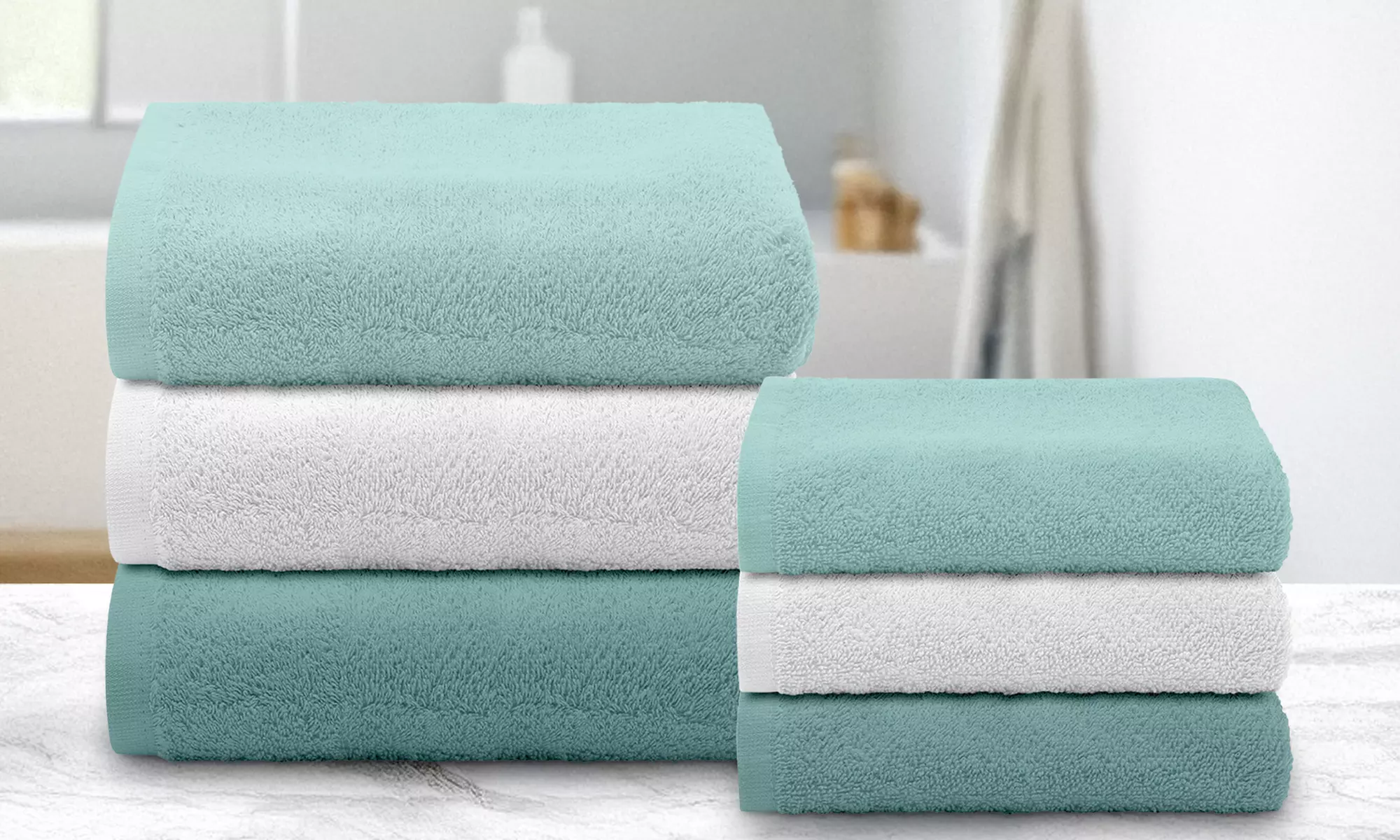 Set 6 asciugamani in cotone