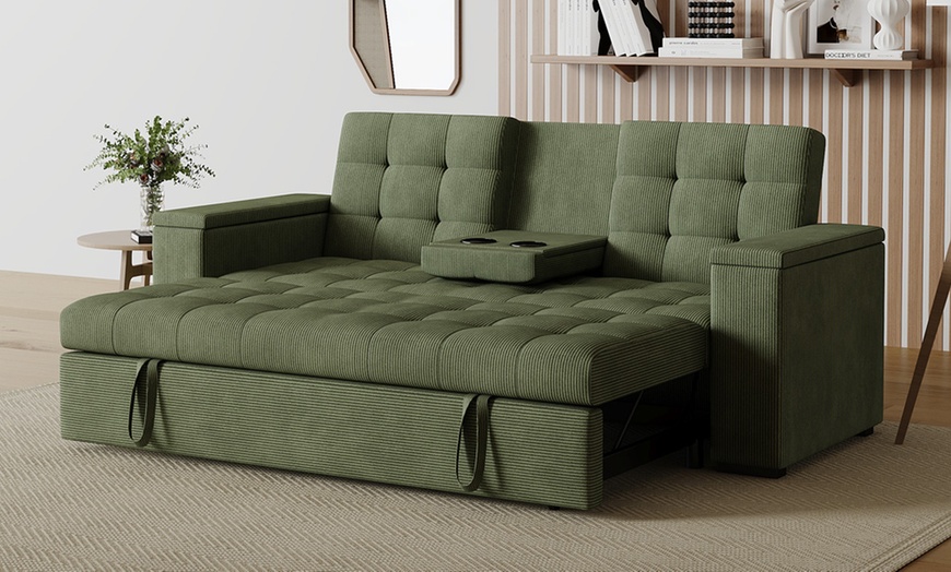 Image 36: Canapé convertible "Tilia" 3 places en tissu Kocoon