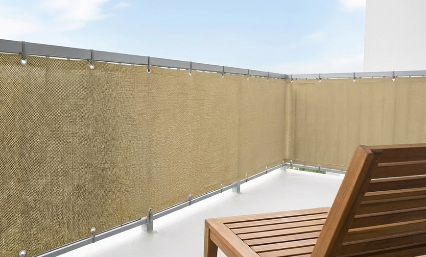 Image 20: Voile d'ombrage résistante au vent avec œillets métalliques