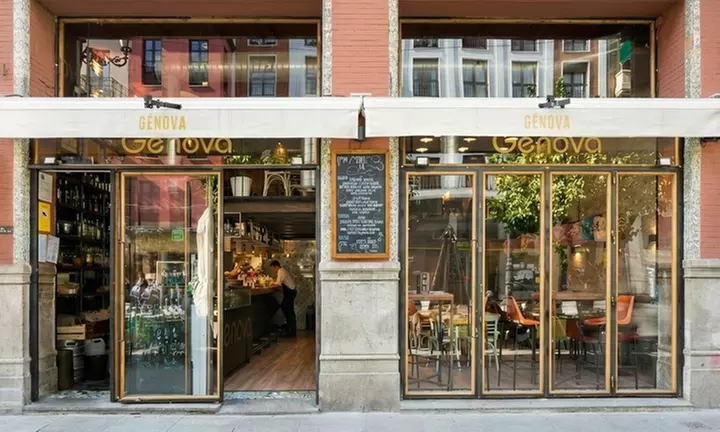 Menú Génova con entrante, principal, postre y bebida