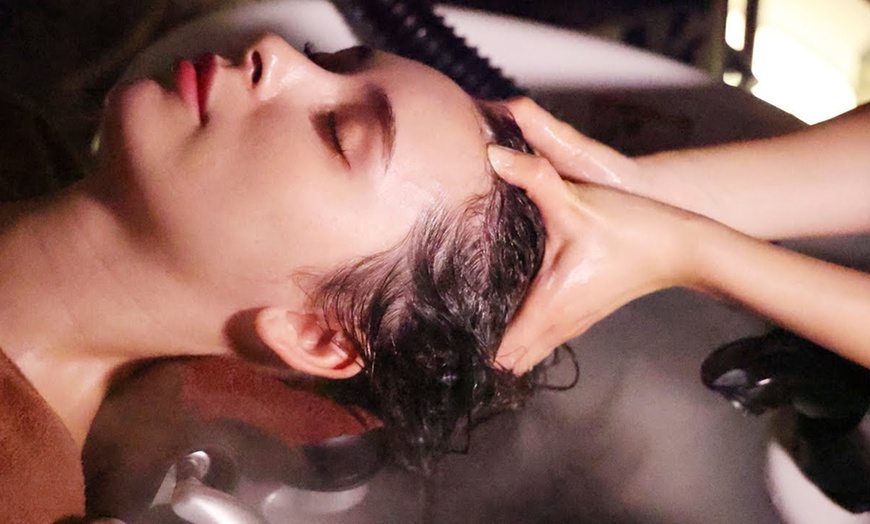 Image 2: Scalp Treatment with Massage, Blowout & Haircut Options 