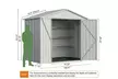 Metal Garden Storage Shed with Double and Side Doors - Image 3