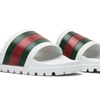 Image 3: Gucci Men’s Web Slides – Rubber Comfort | Multiple Sizes Available